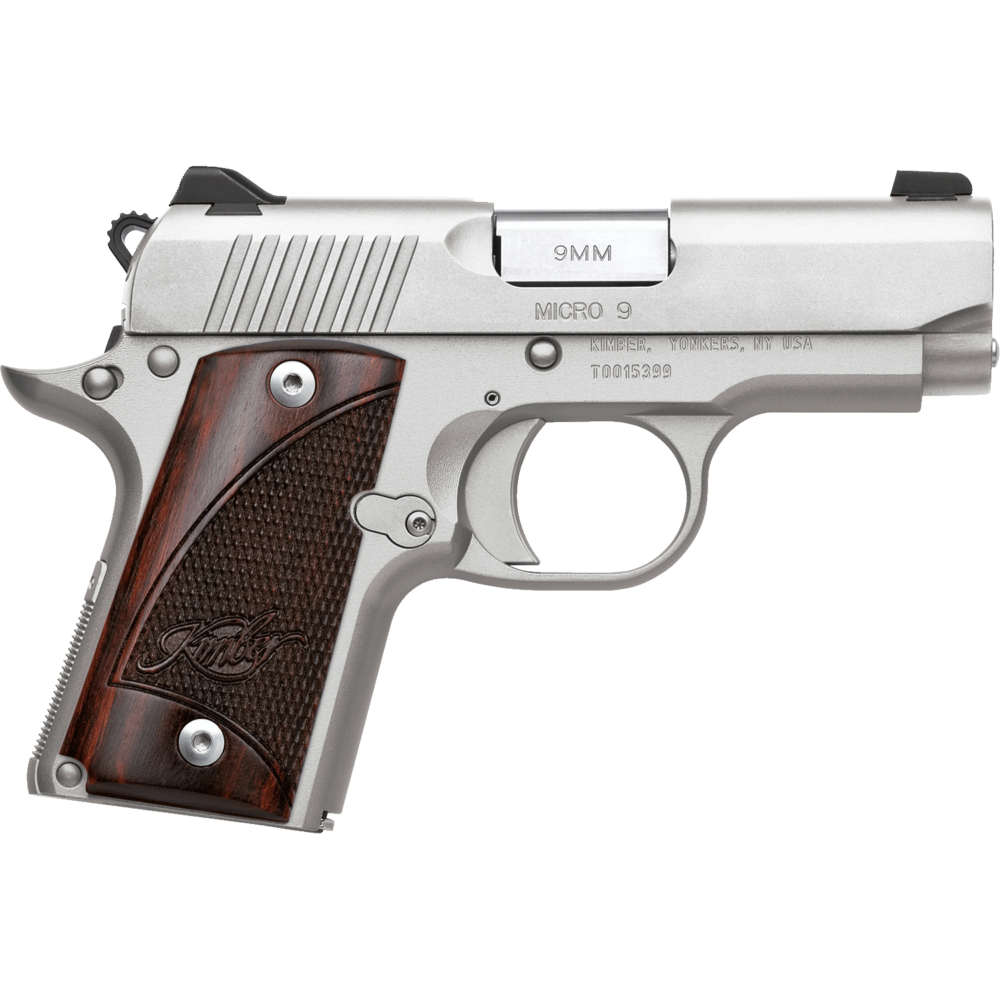 Kimber Micro 9 9mm Pistol Stainless, Rosewood Grip (3300158)