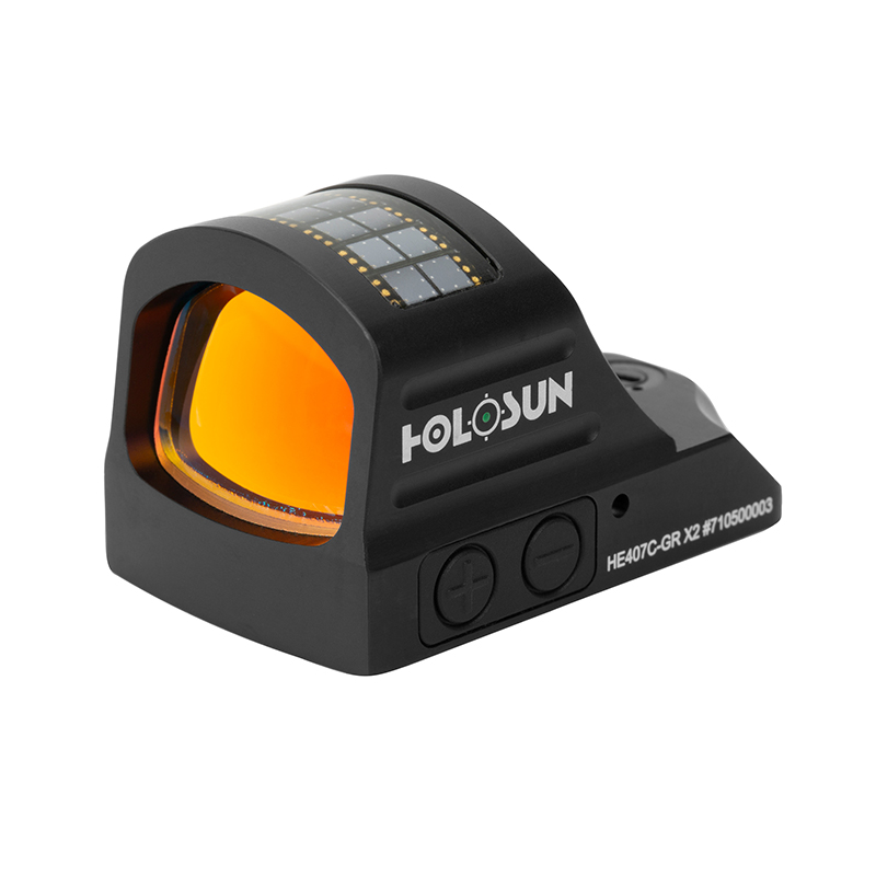 Holosun HE407C-GR X2 Series Red Dot Reflex Sight, Green 2MOA Dot (HE407C-GR-X2)