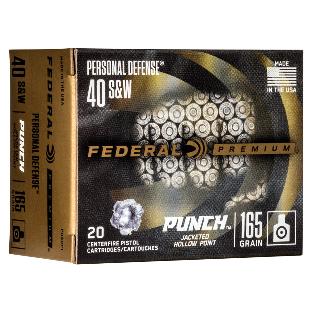 Federal Premium Punch 40S&W 165Gr Ammunition, JHP (PD40P1)