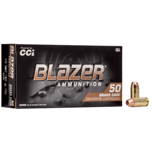 CCI Blazer Brass 40S&W FMJ Ammunition, 50Rd. Box (5220)