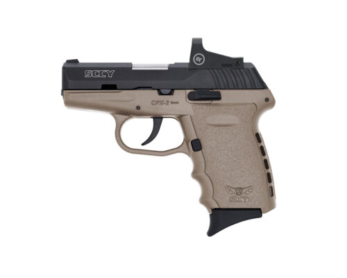 SCCY CPX-2 9mm Pistol, with Crimson Trace CTS-1500 Red Dot Optic, FDE (CPX-2CBDERDE)