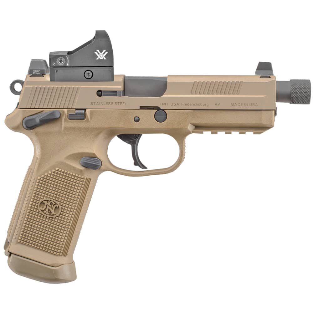 FN FNX-45 Tactical 45 ACP Pistol with Vortex Viper Red Dot, FDE (66-100866)