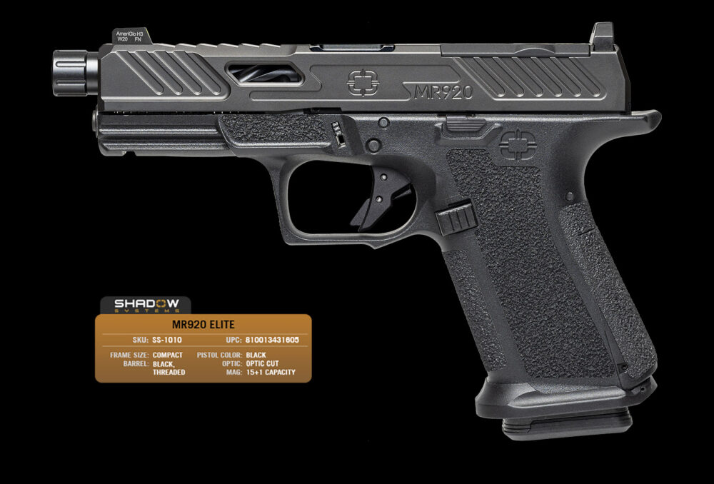 Shadow Systems MR920 Elite, 9mm Pistol, Optic Ready, Black (SS-1010)