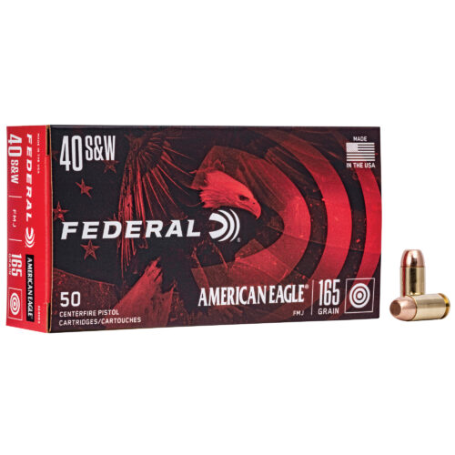 Federal American Eagle 40S&W Ammunition, 165Gr., FMJ, 50Rd. Box (AE40R3)