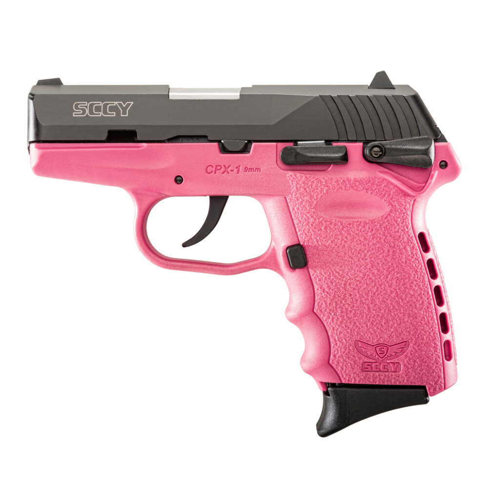 SCCY CPX-1 Compact 9mm Pistol with Manual Safety, Pink (CPX-1 CBPK)