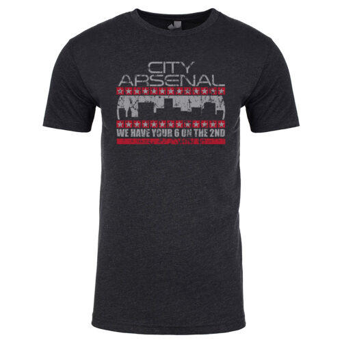 City Arsenal T-Shirt, Dark Heather Gray, 2A City Logo (CA-TS-CITY-DH)