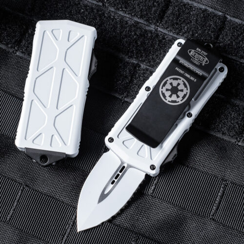 Microtech Exocet D/E Stormtrooper Automatic Knife, Drop Point (157-3ST)