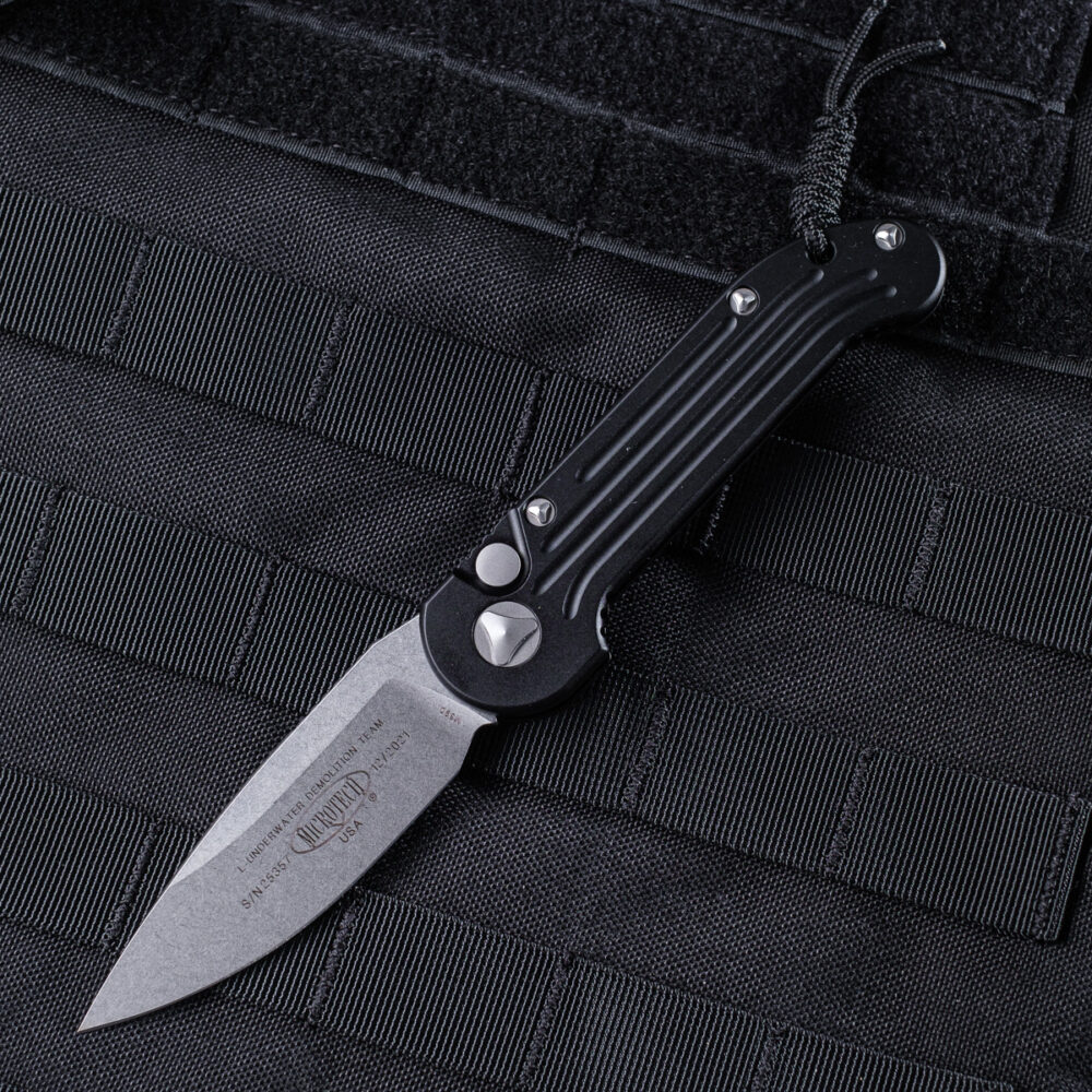 Microtech L.U.D.T. Automatic Folding Knife, Black (135-10)