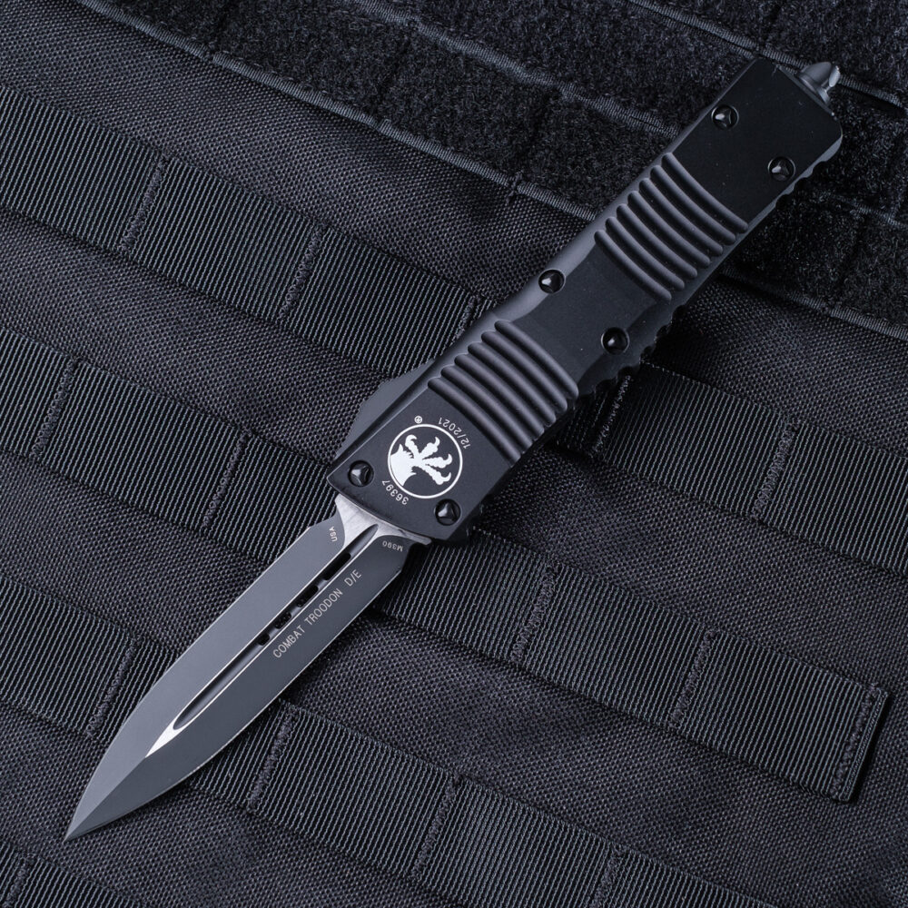 Microtech Troodon OTF Auto Knife, Black (142-1T)