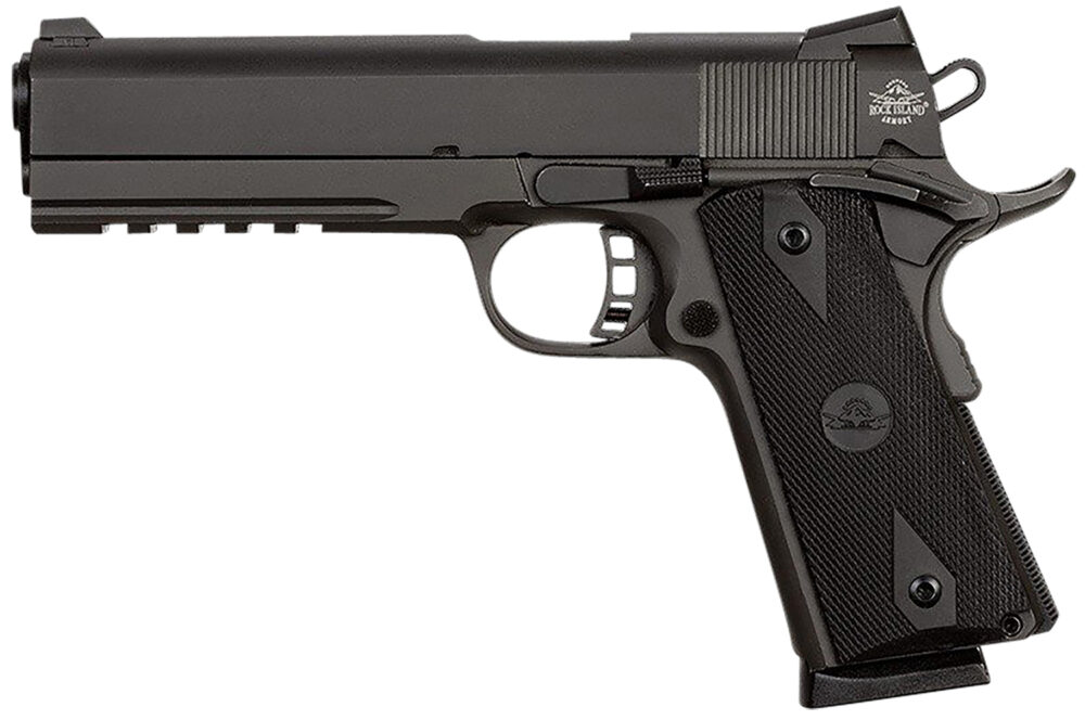 Rock Island Tac Standard 1911 Pistol, 45 ACP, 5in. Barrel, Black (51484)