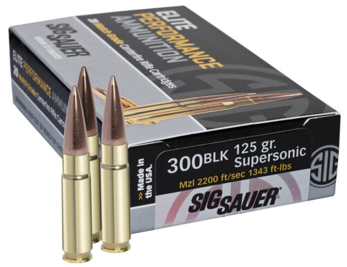 Sig Sauer Match Grade 300 BLK Ammunition, 125Gr., Open Tip Match (OTM), 20Rd. Box (E300A1-20)