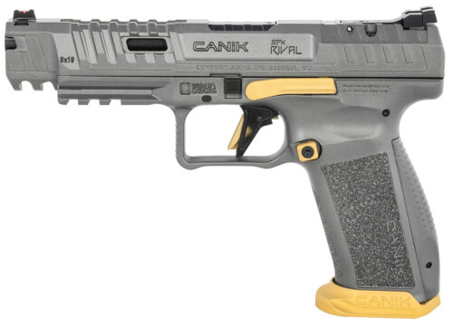 CANIK SFX Rival 9mm Pistol, Rival Gray with Gold Cerakote Accents (HG6610T-N)