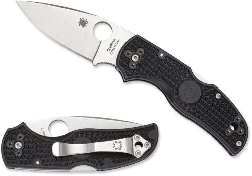 Spyderco Native 5 Lightweight Folding Knife, CPM S30V Satin Plain Blade, Black FRN Handles (C41PBK5)