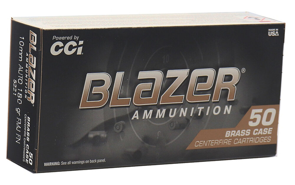 Blazer Brass 10mm Ammunition, 180Gr., FM, 50Rd. Box (5221)