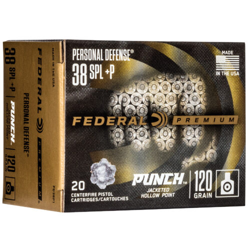 Federal Premium Punch Ammunition, 38 Special, 120 Grain, JHP, 20 Rd. Box (PD38P1)