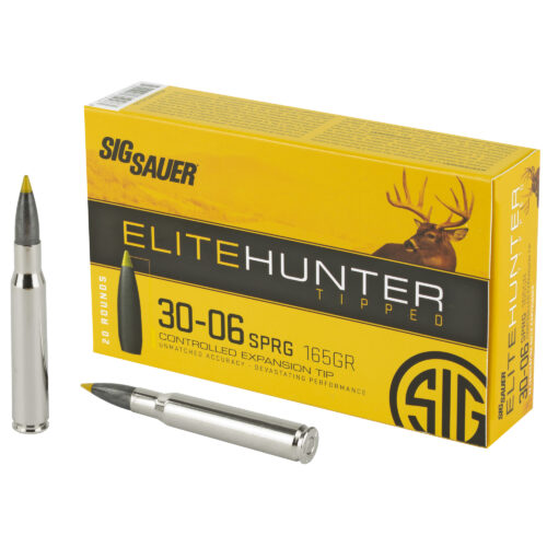 Sig Sauer Elite Tipped Hunting, 30-06 Springfield, 165gr Ammunition, 20rd. Box (E3006TH2-20)