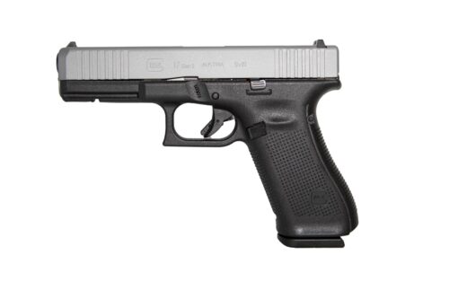 Glock G17 Gen5 9mm Pistol, Black Frame, Titanium Silver Slide (PA175S203TISL)