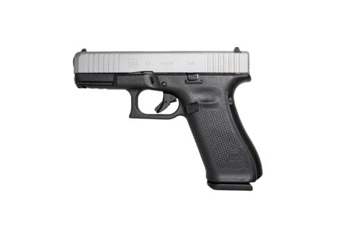 Glock G45 Gen 5 9mm Pistol, Black/Silver (PA455S203TISL)