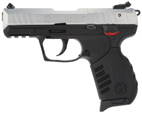 Ruger SR22 22LR SA/DA Pistol, Black/Silver Finish (3607)
