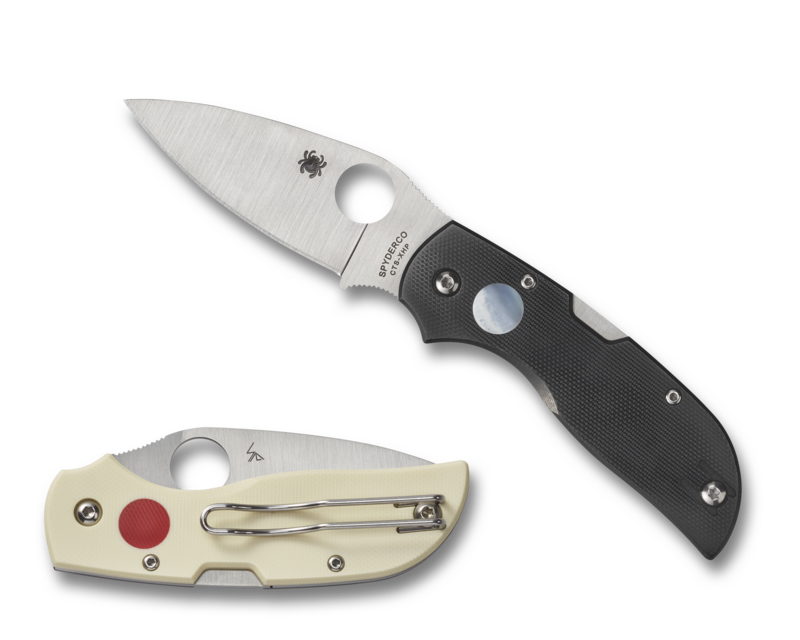Spyderco Chaparral Sun and Moon Folding Knife, CTS-XHP Satin Plain Blade, G-10 Inlayed Handles (C152GSMP)