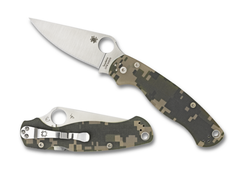 Spyderco Para 2 (Paramilitary 2) Folding Knife, Satin Blade, Digital Camo Handle (C81GPCMO2)
