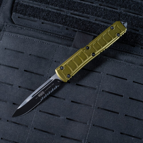 Microtech Ultratech II O.T.F. Auto Knife, S/E Partial Serrated Blade, OD Green Handles (121II-2ODS)