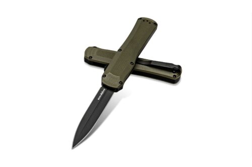 Benchmade Autocrat OTF Auto Knife, Black Plain Blade, ODG G10 Handles (3400BK)