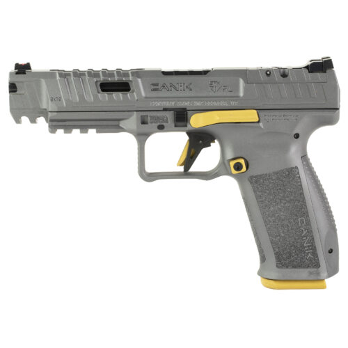 Canik SFX Rival 9mm Pistol, MeCanik MO2 Optic, Rival Gray with Gold Accents (HG7160T-N)