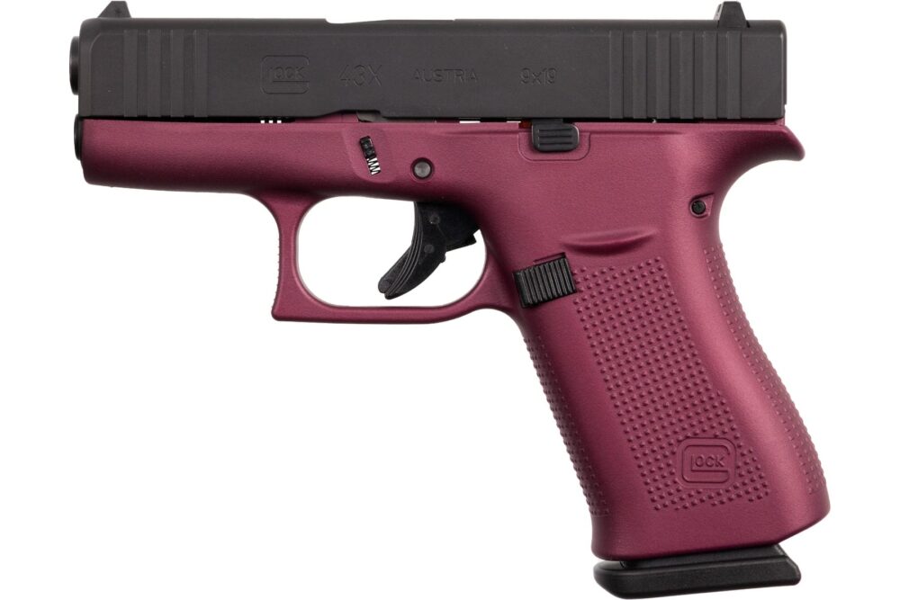 Glock 43X 9mm Pistol, Black Cherry (ACG-57046)