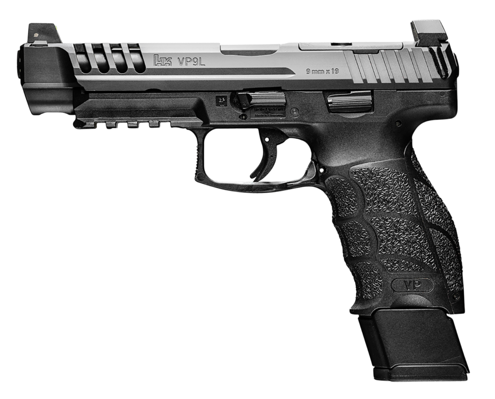 HK VP9L OR 9mm Pistol, Ported Slide, Black (81000737)