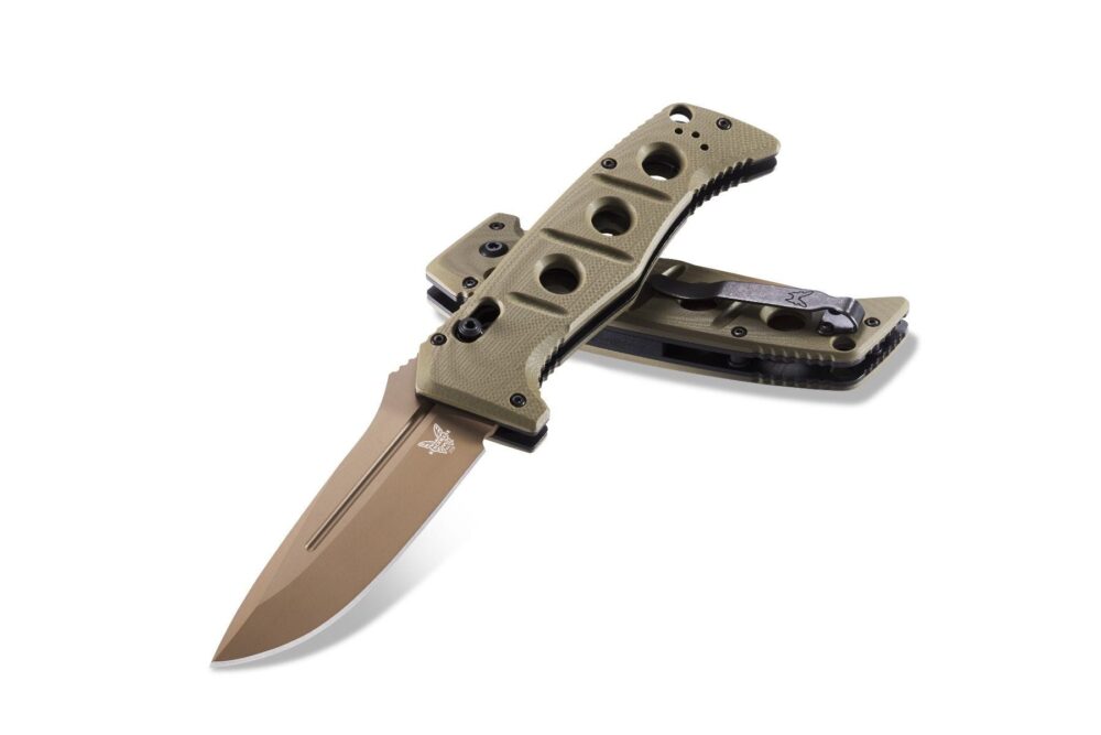 Benchmade Sibert Auto Adamas Automatic Folding Knife, Plain CPM-CruWear Blade, FDE (FDE-2750FE-2)