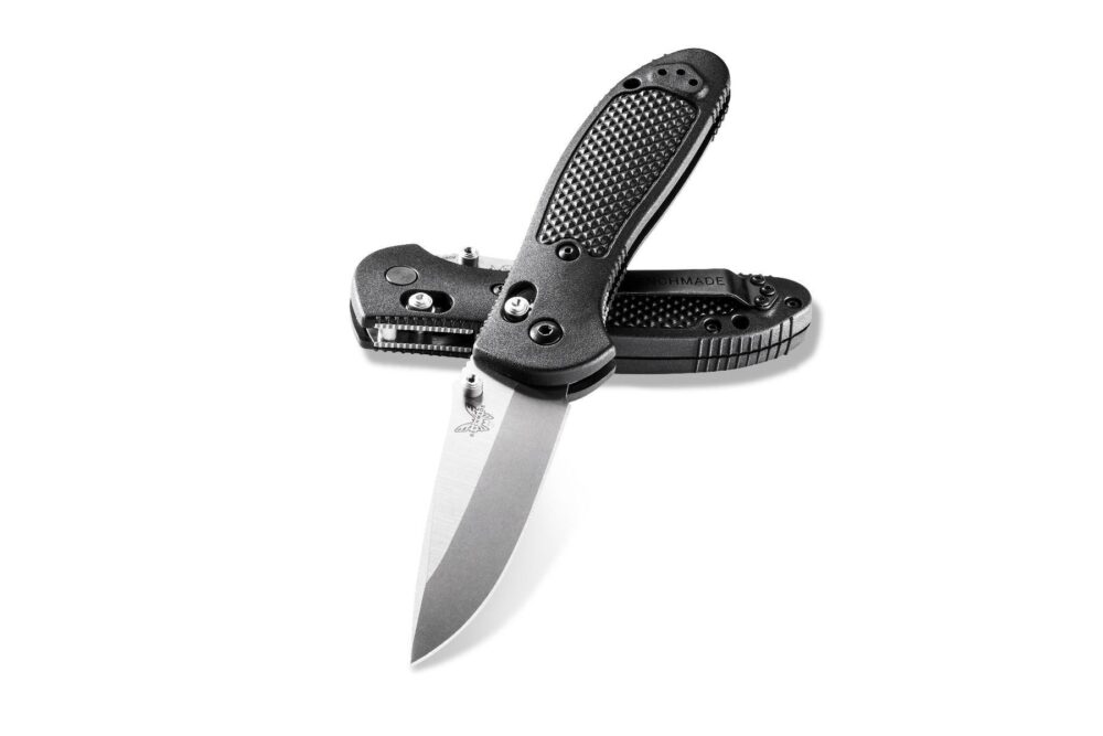 When it comes to all-around functionality, you can't beat the Griptilian®. The 551-S30V Griptilian is a plain drop-point blade with a Black Nylon handle. The blade stands at 3.45" in length and is used for everyday, outdoor, or tactical situations. Customize the 551-S30V Griptilian knife for your everyday needs. Made in USA.