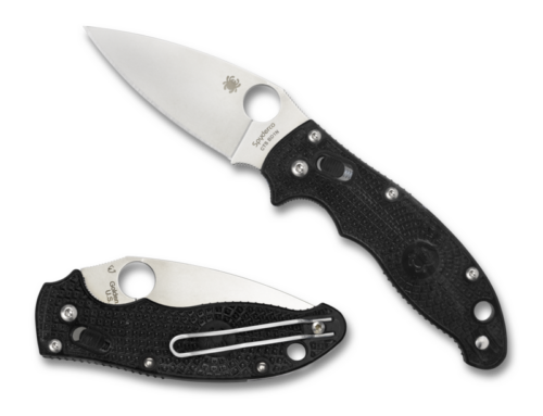 Spyderco Manix 2 Lightweight Knife, CTS BD1N Plain Blade, Black FRCP Handles (C101PBK2)