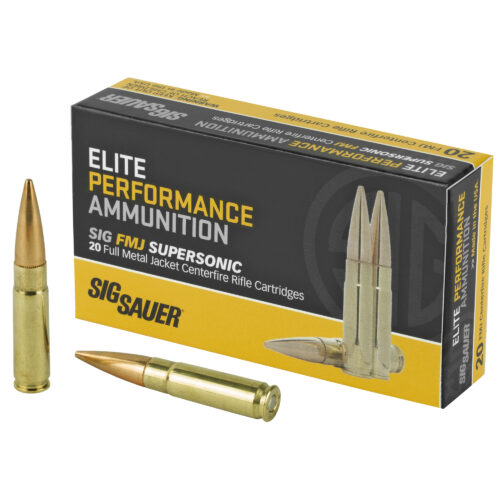 Sig Sauer Elite Performance Ammunition, 308 Winchester, 150gr., Full Metal Jacket, 20rd. Box (E308B120)