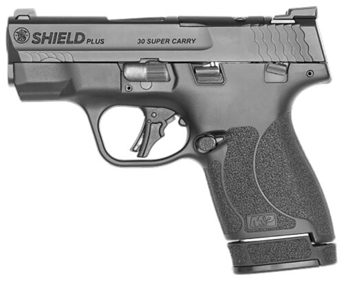 Smith & Wesson M&P Shield Plus, 30 Super Carry Pistol, Manual Thumb Safety, Black (13473)
