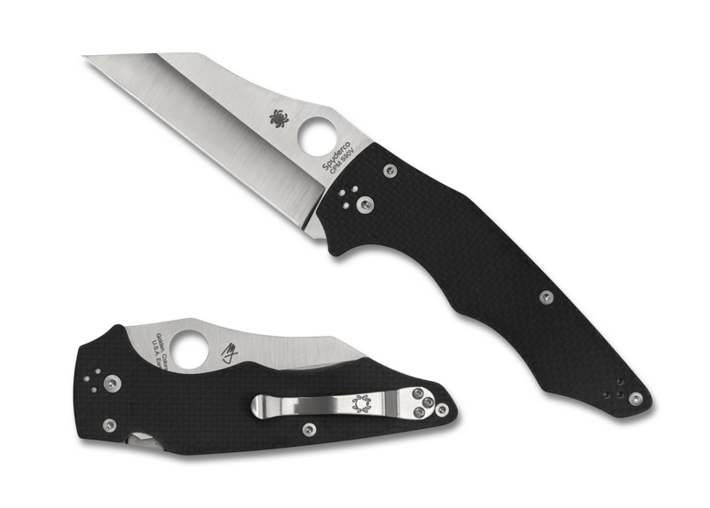 Spyderco YoJumbo Sprint Run Folding Knife, CPM S90V Wharncliffe Blade, Black Carbon Fiber Handles (C253CFP)