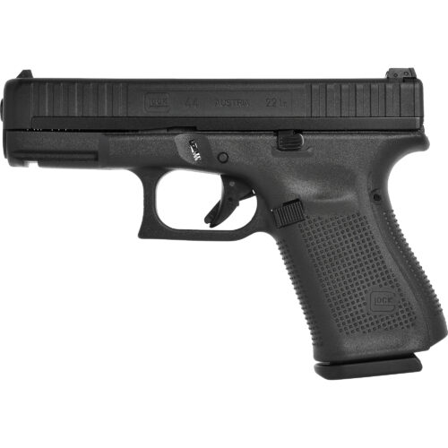 Glock G44 22LR Pistol, Threaded Barrel, Fiber Optic Front Sight, Black (UA4450101TALO)