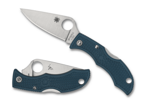 Spyderco Ladybug 3 Folding Knife, K390 Plain Blade, Blue FRN Handles (LFP3K390)