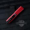 Microtech Ultratech OTF Auto Knife, Single Edge Black Blade, Red Handles (121-1 RD) - Image 2