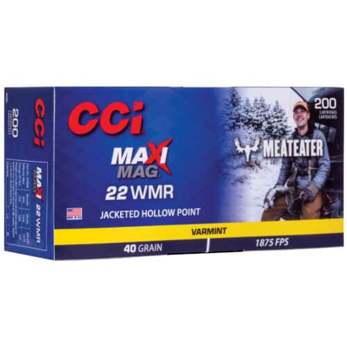CCI Maxi-Mag MeatEater, 22 WMR, 40Gr Ammunition, JHP (958ME)