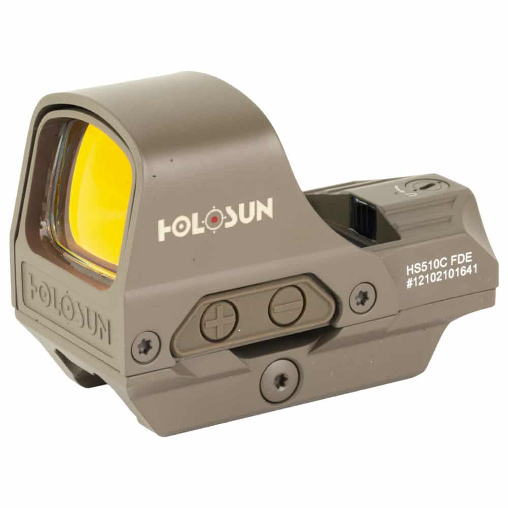 Holosun 510C-FDE, Open Reflex Sight, Multi Reticle, Red (HS510C-FDE-RD)