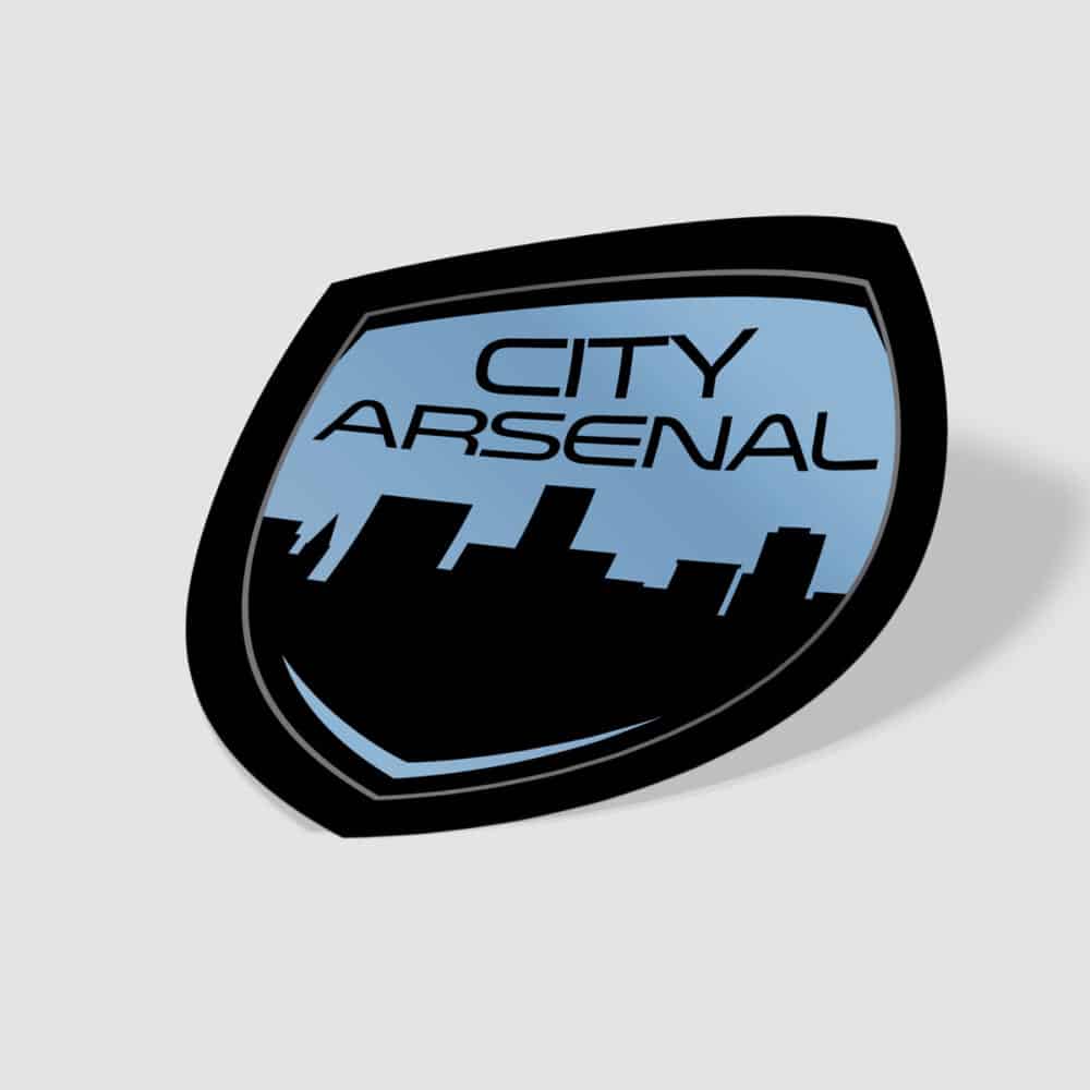 City Arsenal Shield Logo Sticker (CA CITY LINE)