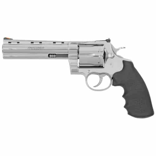 Colt Anaconda Revolver, 44 Magnum, 6" Barrel, Stainless Finish, Hogue Grip, 6 Rounds (ANACONDA-SP6RTS)