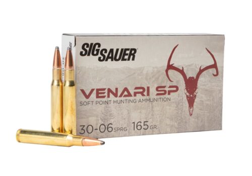 Sig Sauer 30-06 Springfield, 165Gr, Soft Point Hunting Ammunition (V3006SP165-20)
