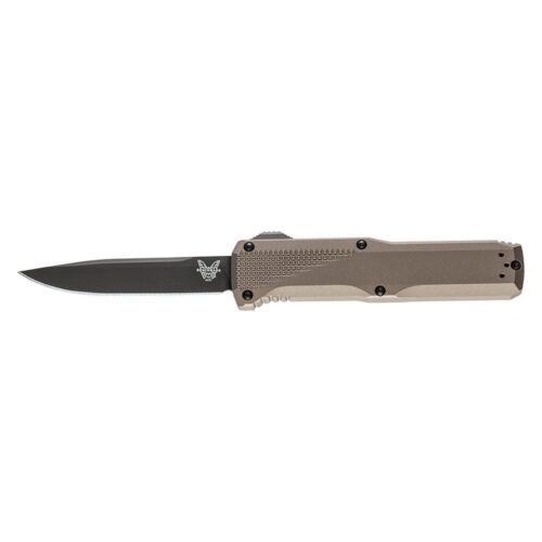 Benchmade Phaeton O.T.F. Auto Knife Black Blade, Dark Earth Handle (DE-4600DLC-1)
