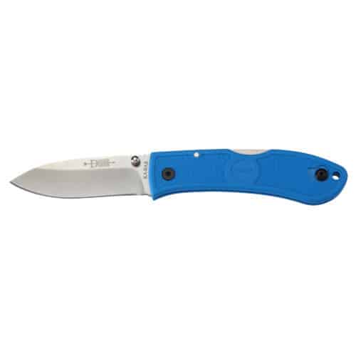 KA-BAR Dozier Folding Knife, 3in. Plain Black Blade, Blue Zytel Handles (4062BL)
