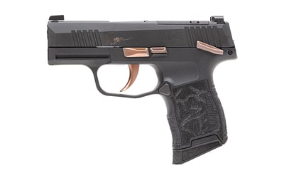 Sig Sauer P365 ROSE 380ACP Pistol Package, Black Nitron with Rose Gold Accents (365-380-ROSE-MS)
