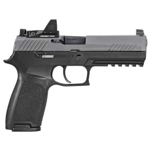 Sig Sauer P320 RXP, Full Size 9mm Pistol, Romeo1 Pro Reflex Sight, Black and Stainless (320C-9-TSS-RXP)