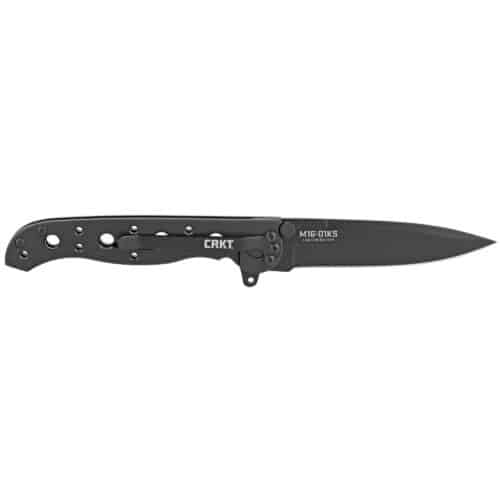 CRKT Carson M16, Folding Knife, Black Oxide, Spear Point, Plain Edge, Black (M16-02KS)
