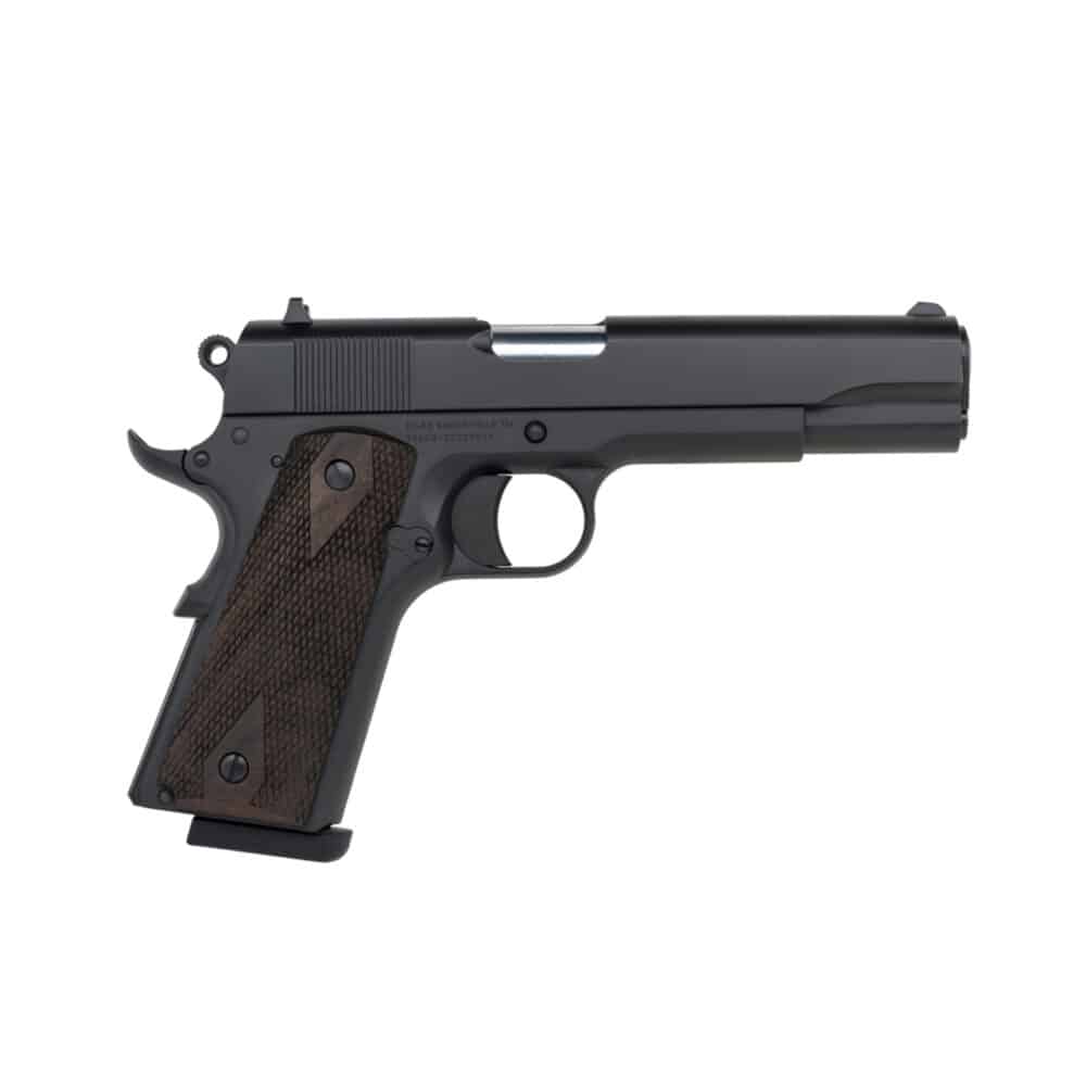Tisas 1911A1 Stakeout 45, 45ACP Pistol, Black Cerakote, Walnut Grips (10100516)